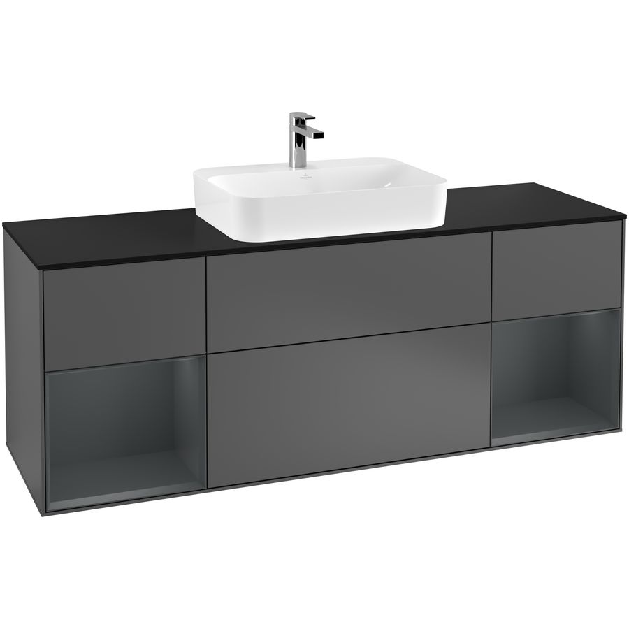 Wastafelonderkast Finion 1600x603x501mm Antr. Matt Lacquer G452HGGK