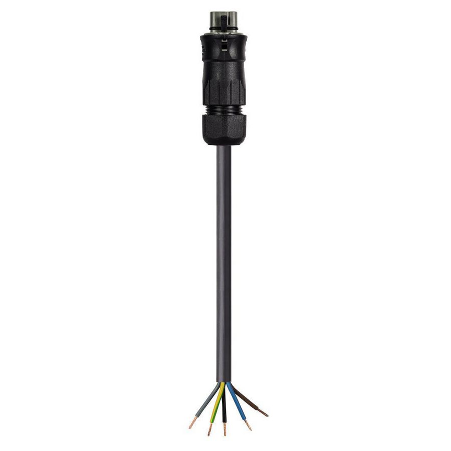 Aansluitsnoer RST25I5 male 4mm² 100cm rubber 60°C VVE=10