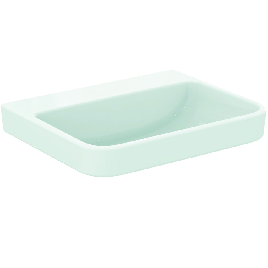 Wastafel 600x480x180mm z. kraangat z. overl gl wit sg i.life b