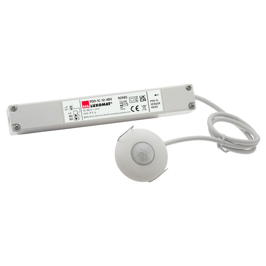 Aanwezigheidsmelder 12-48V 360gr. IB wit IP20 10m 1Kanaal