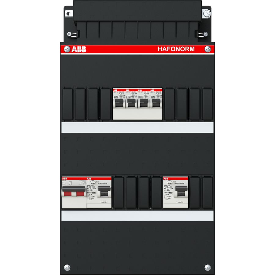 Installatiekast 4x achter 2x 30mA + HS 1-f