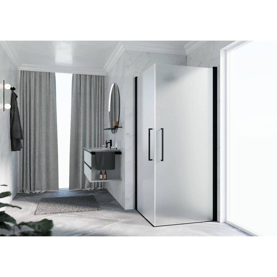 Hoekinstap Y22G 570-590x2000mm zwart satin