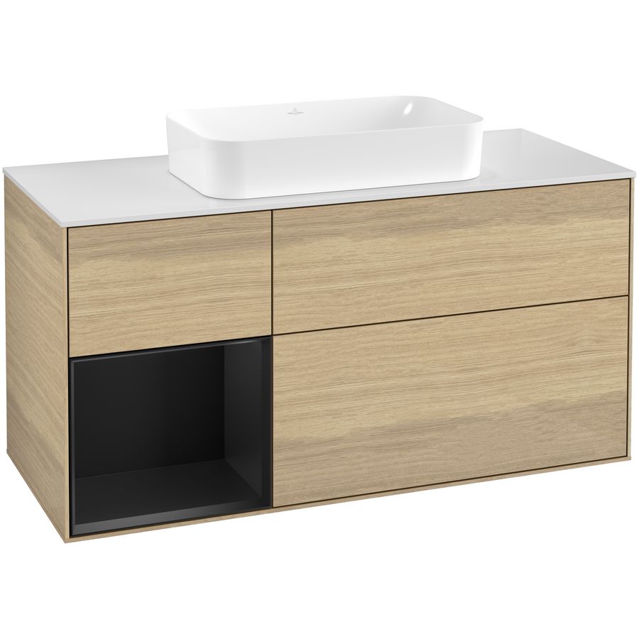 Wastafelonderkast Finion 1200x603x501mm Oak Veneer F701PDPC