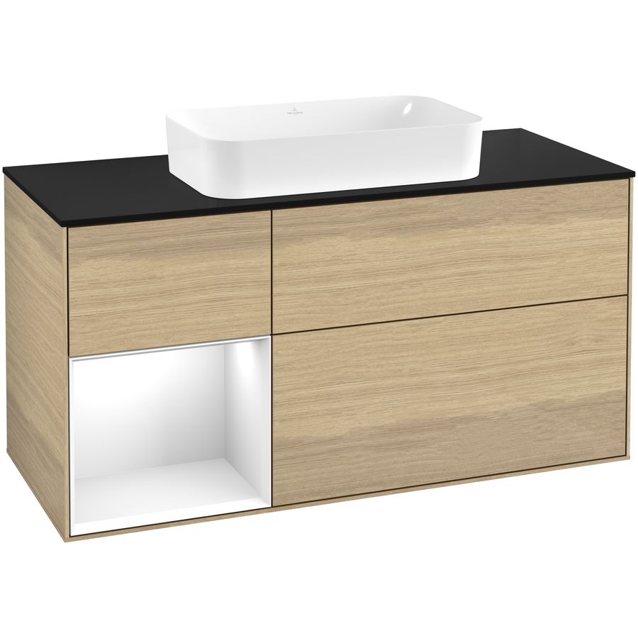 Wastafelonderkast Finion 1200x603x501mm Oak Veneer F702GFPC