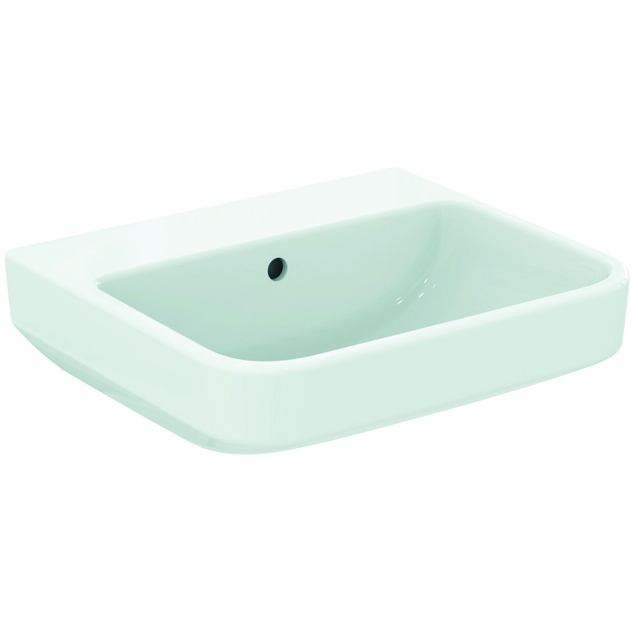 Wastafel 500x440x180mm z. kraangat m. overloop gl wit sg i.life b