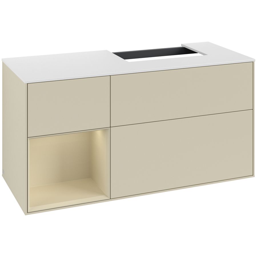 Wastafelonderkast Finion 1200x603x501mm S.Grey Matt Lacquer G141HJHJ