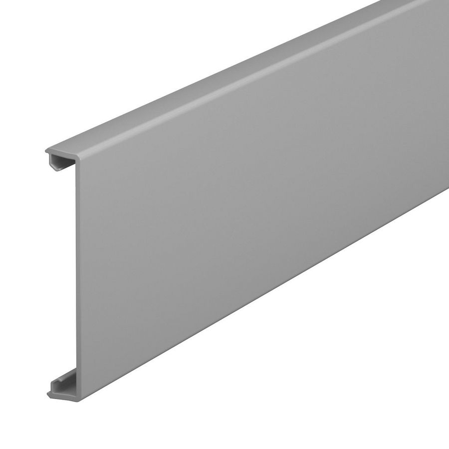 Lengte a 2m. Deksel glad 80mm polyvinylchlorid steengrijs