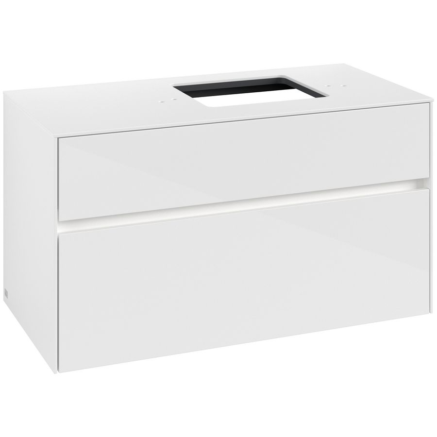 Wastafelonderkast Collaro 1000x548x500mm Glossy White C127B0DH