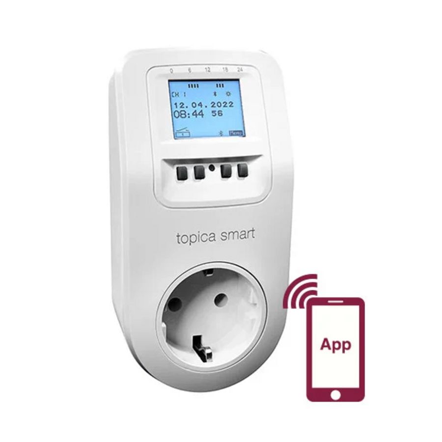 Digitale stekkerschakelklok Topica smart 230VAC 50Hz