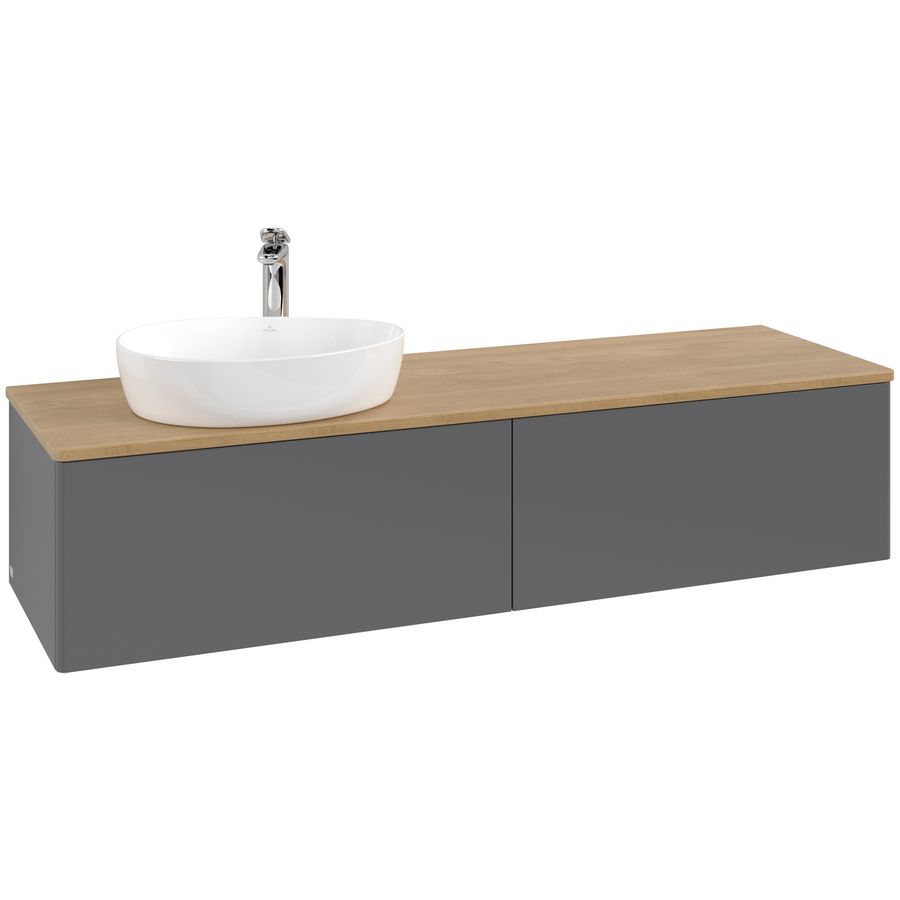 Wastafelonderkast Antao 1600x360x500mm Antr. Matt Lacquer K37051GK