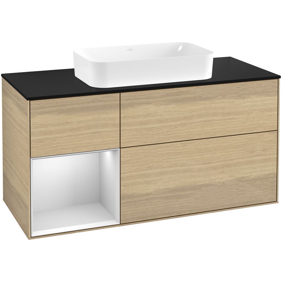 Wastafelonderkast Finion 1200x603x501mm Oak Veneer F702MTPC