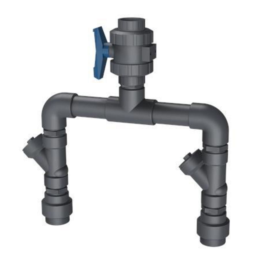Kit 2 cpl. dischargepipe Duolift 270l