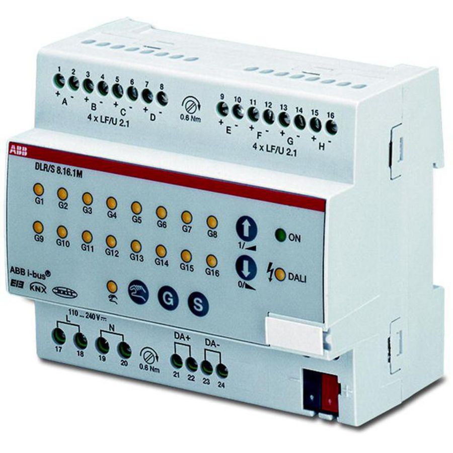 DALI-lichtregelaar KNX 8-voudig verlichtingsarmat DIN-rail
