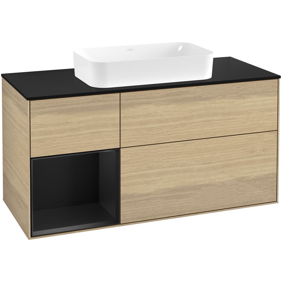Wastafelonderkast Finion 1200x603x501mm Oak Veneer F702PDPC