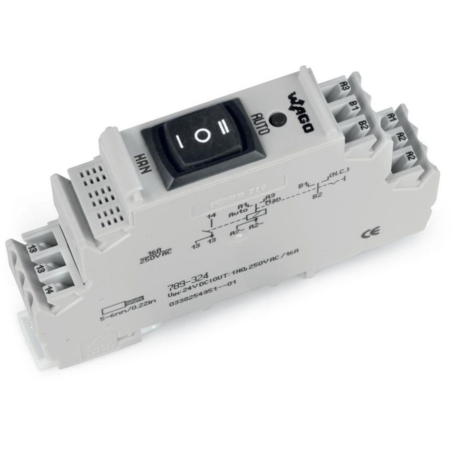 Relaismodule DC 24V 1 maakcontact grijs 789-324