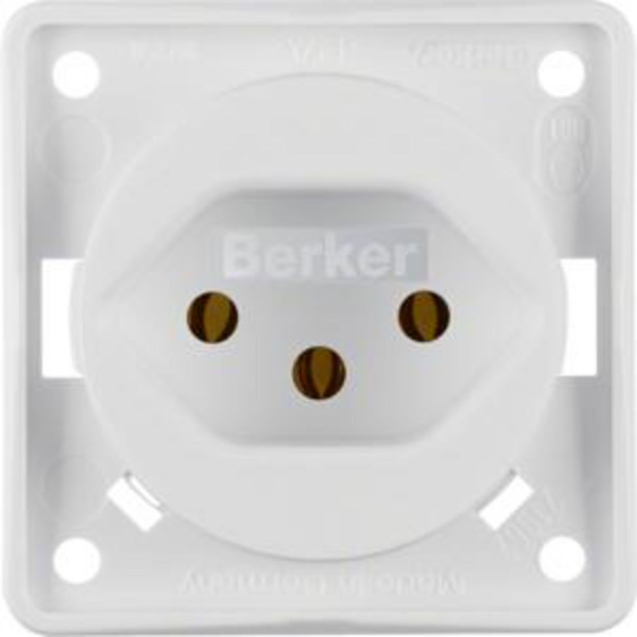 Wandcontactdoos Zwitserland type 13 berker Integro polarwit