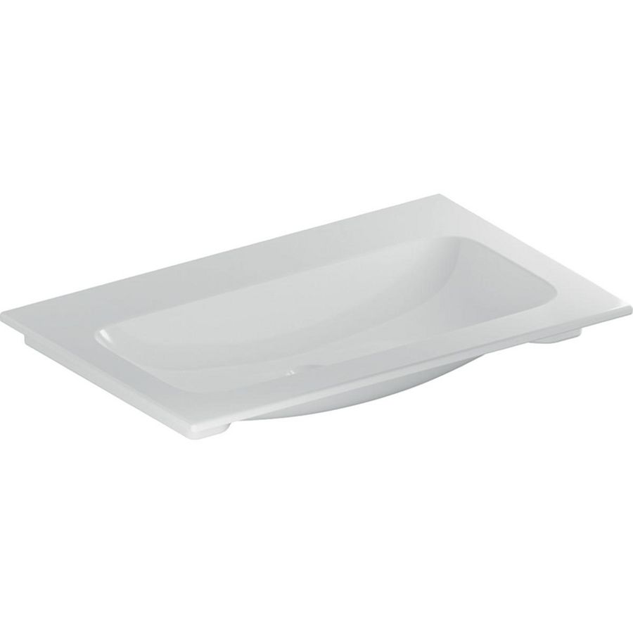 iCon meubelwastafel slim rim 75x48cm zonder kraangat zonder overloop wit