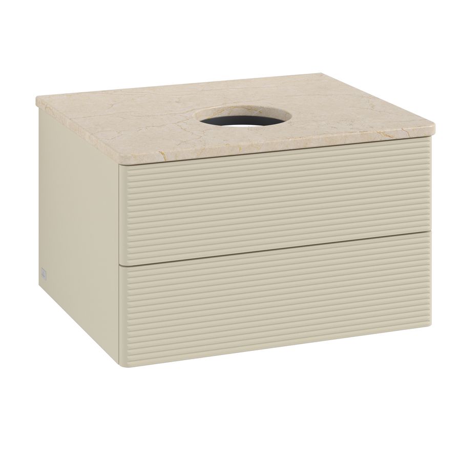 Wastafelonderkast Antao 600x360x500mm S.Grey Matt Lacquer L18113HJ