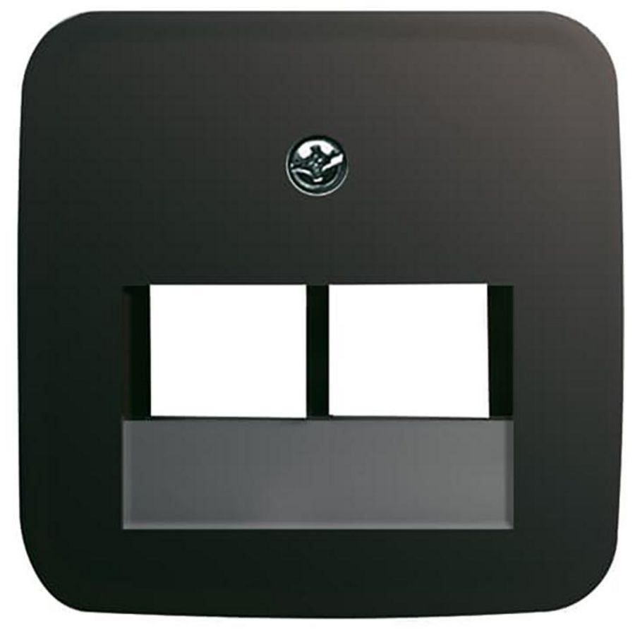 Centraalplaat voor datadoos 2 x RJ45 R-zwart (1803-02-215)