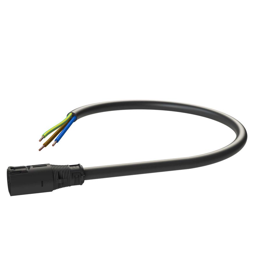 Patchkabel Male-open 0,3m 3G2,5 zwart Eca VVE=50