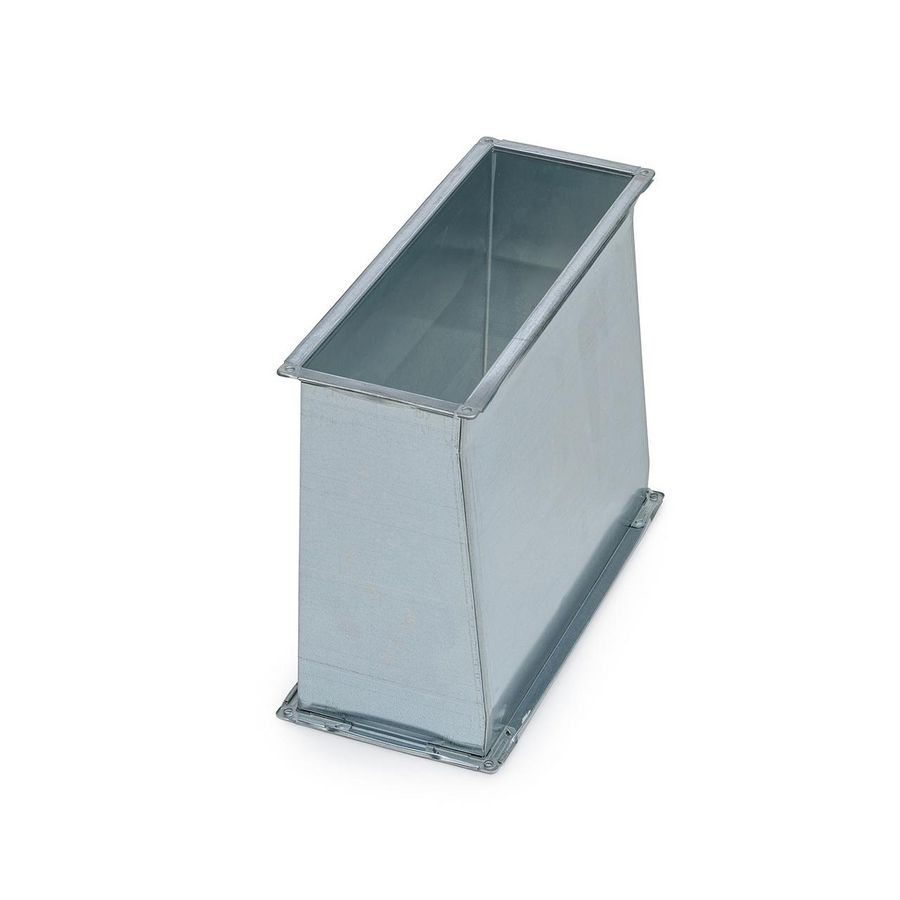 Ventilatieverloop rechthoekig 650x200mm naar 650x150mm
