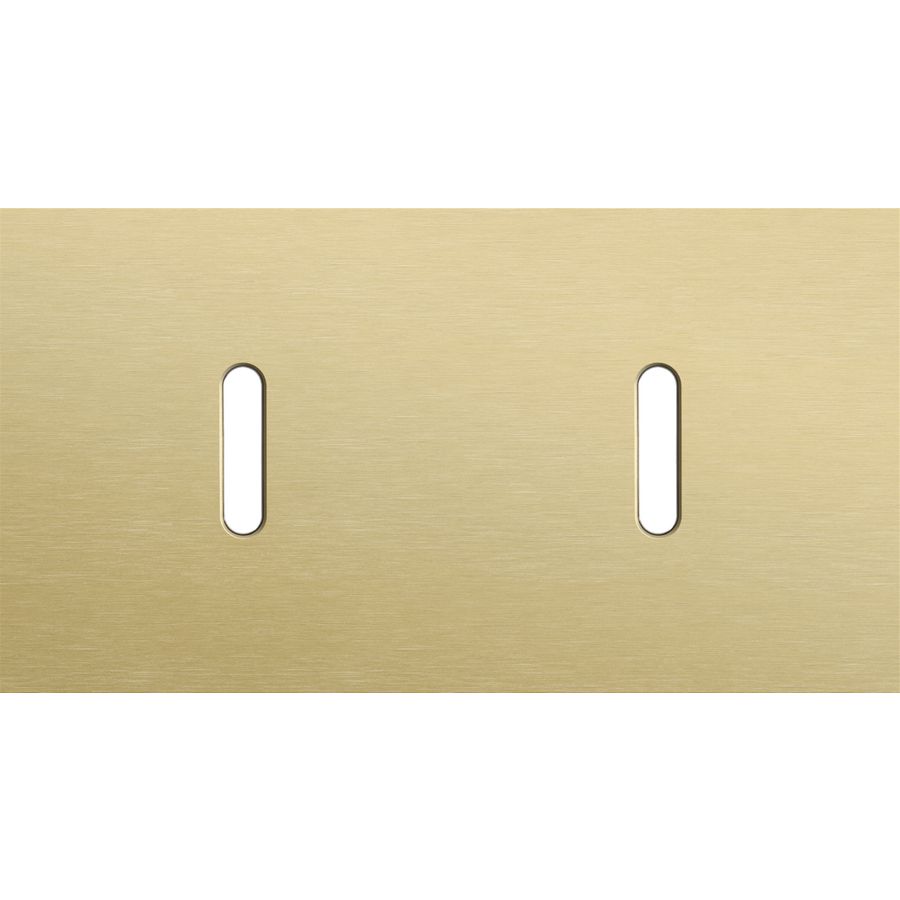Tweevoudige afdekpl. horizontaal 71mm centerafstand twee enk