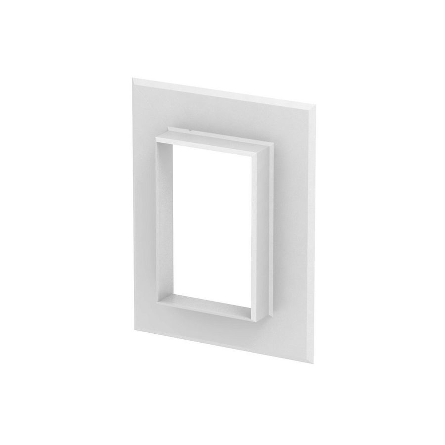 Wandrozet gesloten 138x178x25 Aluminium puur wit