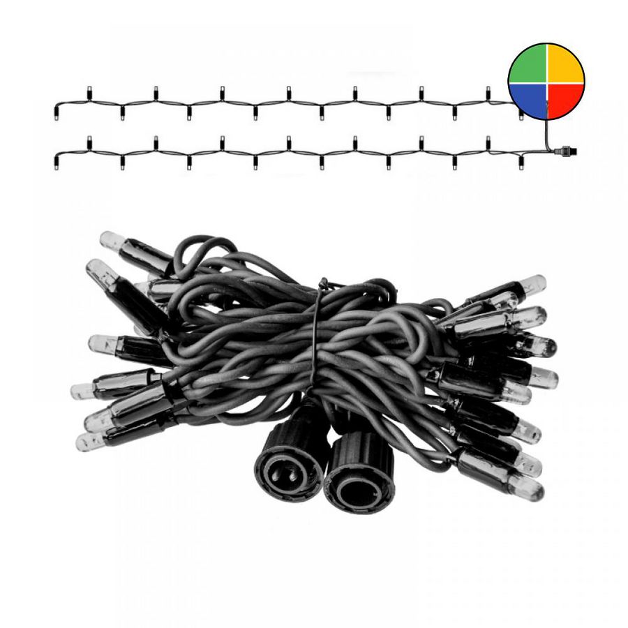 Endstring PS230 L=2x1,5mtr. RGBY zwarte draad