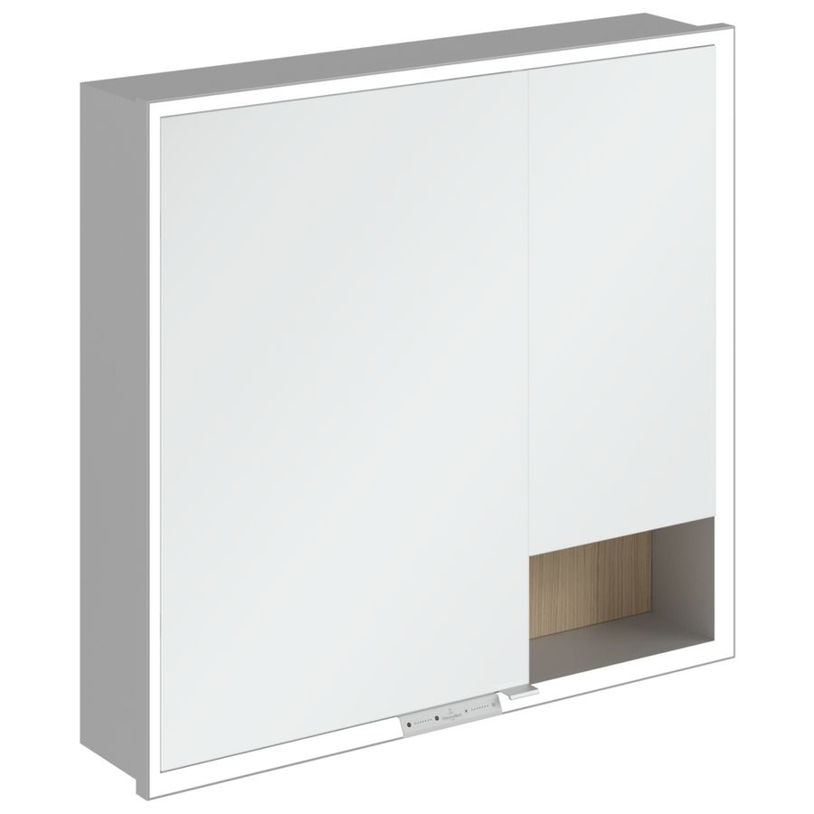 Inbouw-spiegelkast My View+ 800x750x168mm Nordic Oak