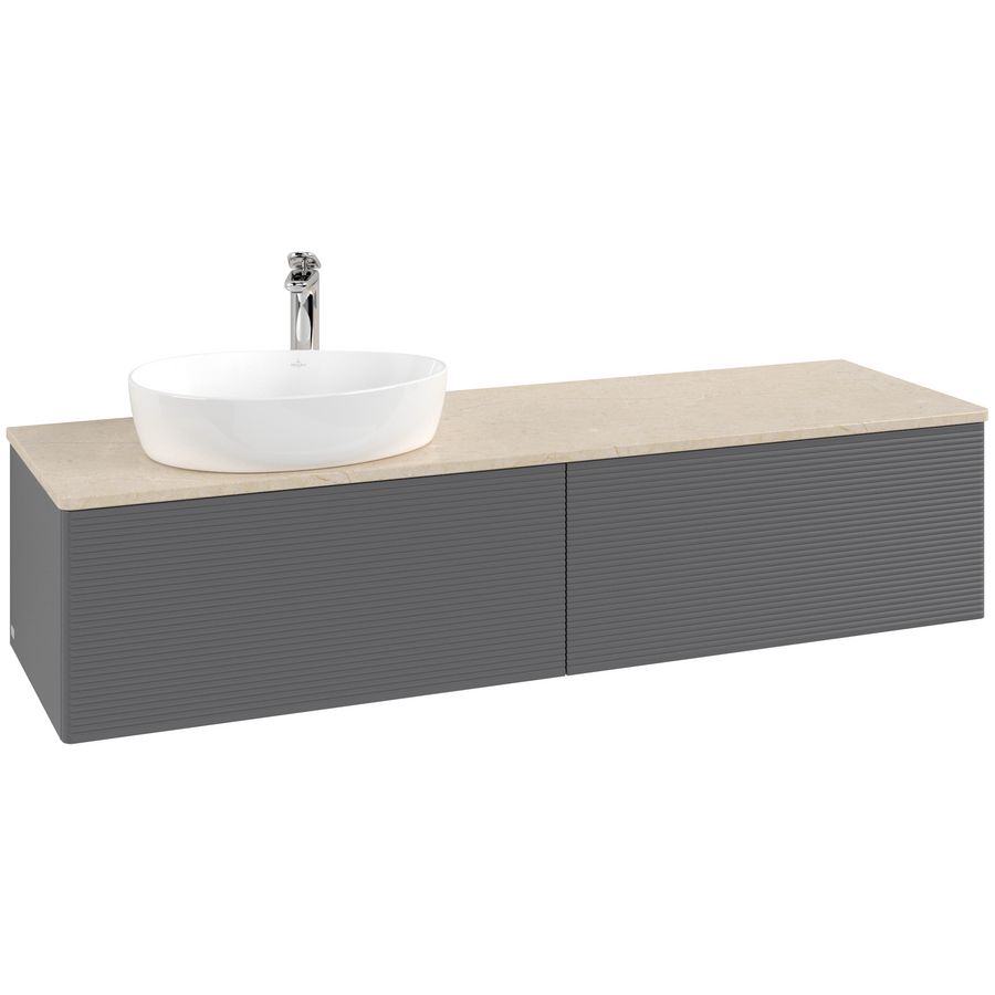 Wastafelonderkast Antao 1600x360x500mm Antr. Matt Lacquer K37153GK
