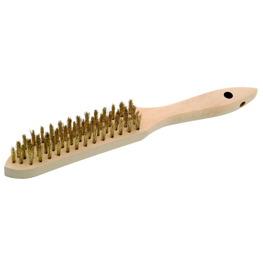 Krabborstel messing 3 rijen