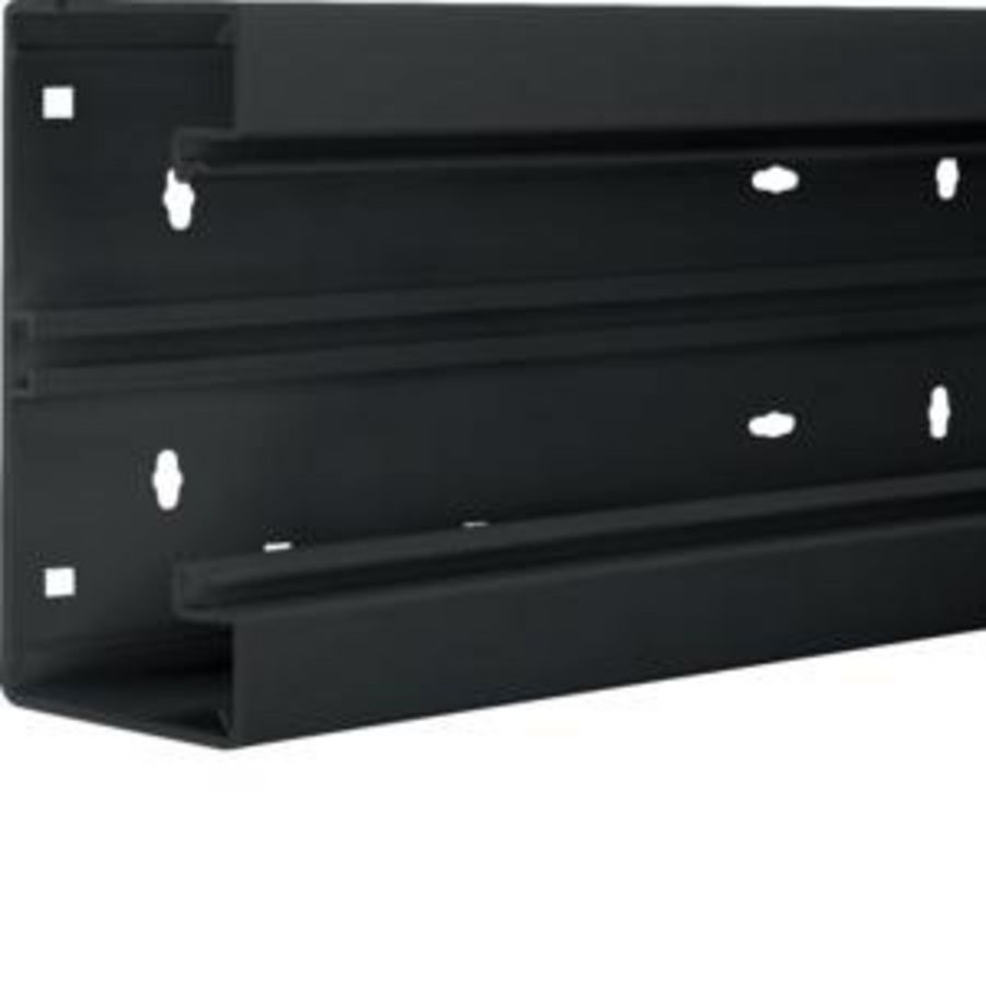 Lengte a 2m. Bodemprofiel BR65 65x130mm pvc zwart
