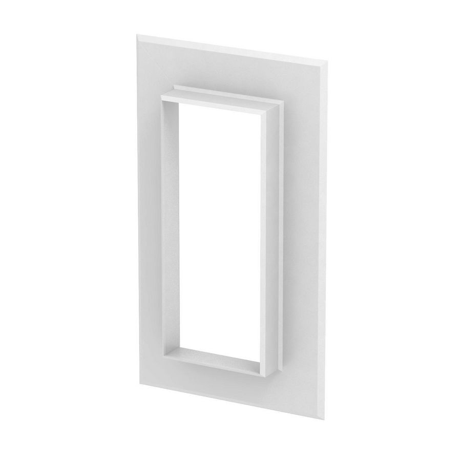 Wandrozet gesloten 138x238x25 Aluminium puur wit