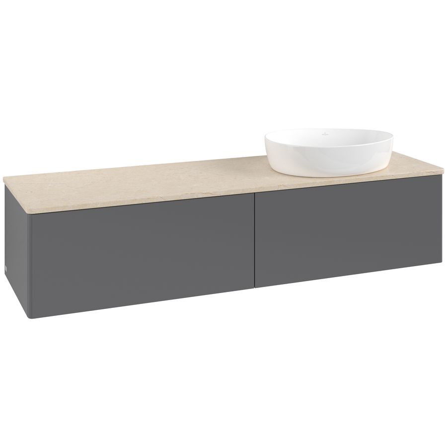 Wastafelonderkast Antao 1600x360x500mm Antr. Matt Lacquer K38013GK
