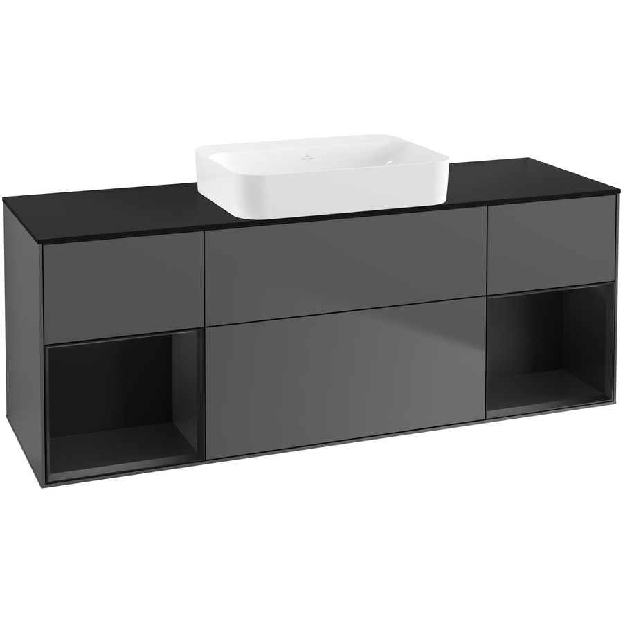 Wastafelonderkast Finion 1600x603x501mm Antr. Matt Lacquer G742PDGK