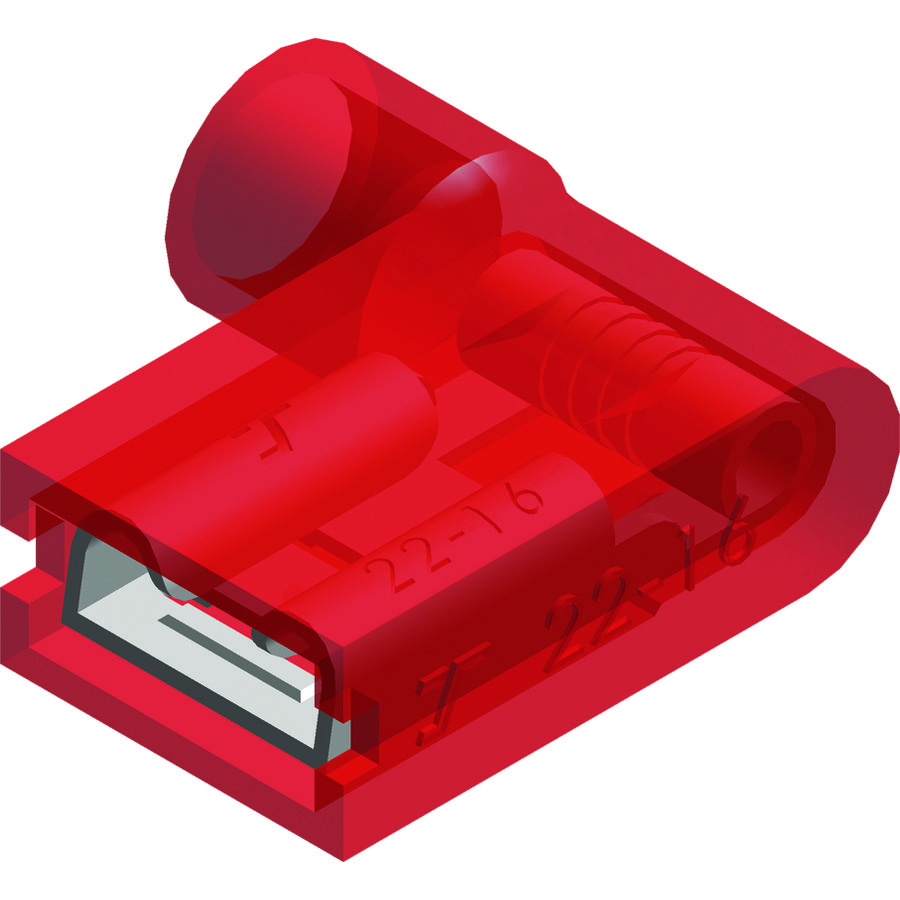 DoosA 100st. Geis.haakse vlakstekersh. RD 0,5-1,5mm² 6,3