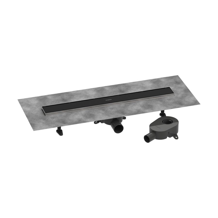 Douchegoot RainDrain Go compl.set 700 mat zwart