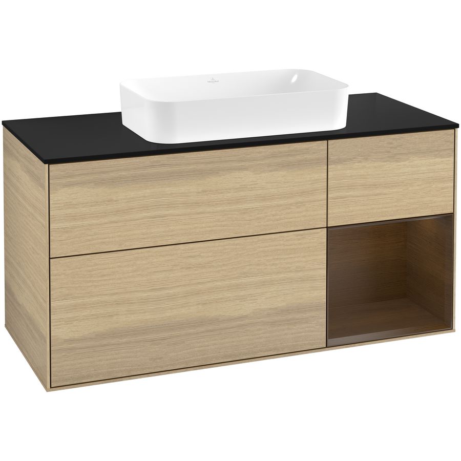 Wastafelonderkast Finion 1200x603x501mm Oak Veneer F712GNPC