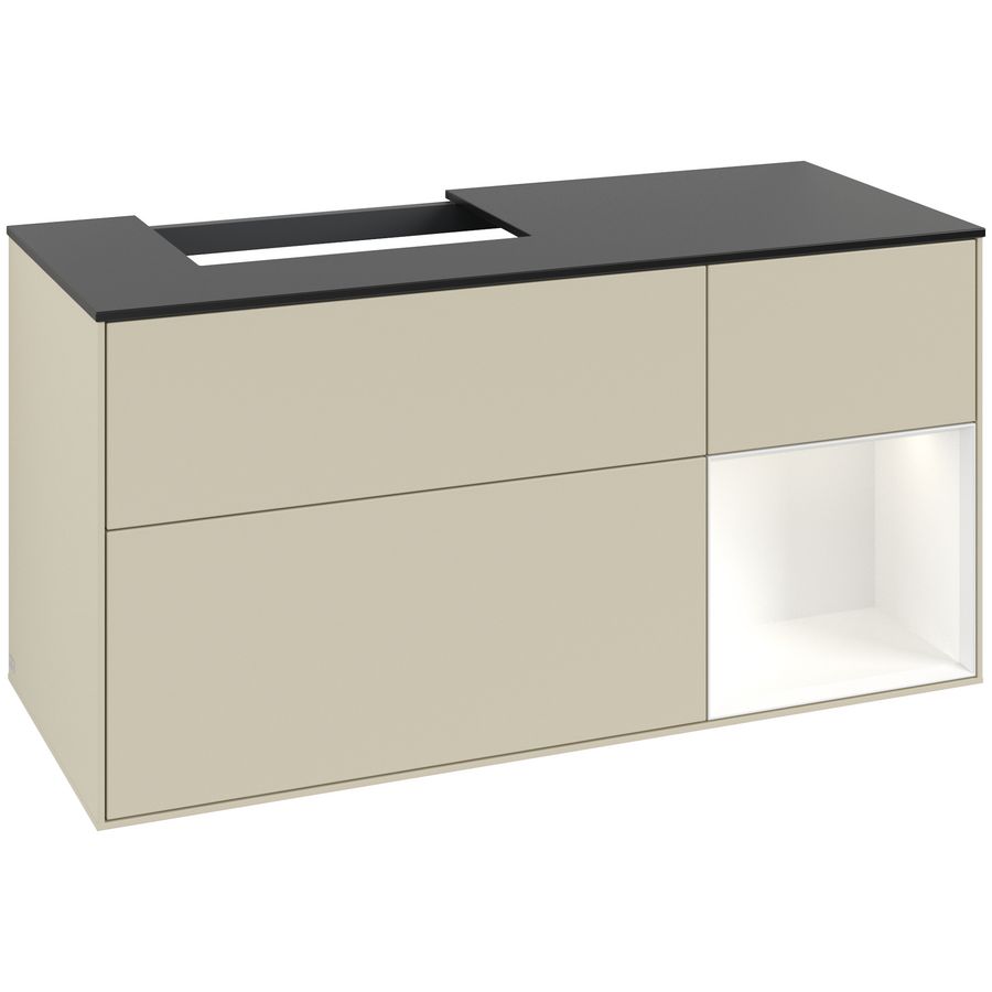 Wastafelonderkast Finion 1200x603x501mm S.Grey Matt Lacquer G152MTHJ
