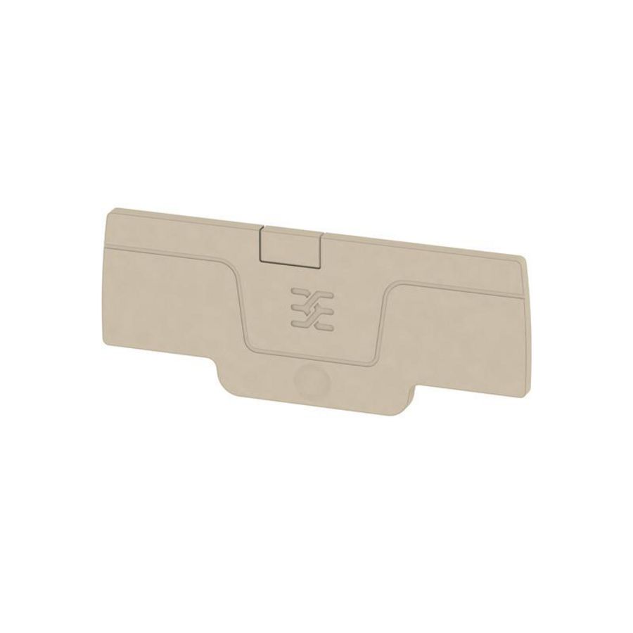 Afsluit- eindplaat d.beige h:65.7mm b:2.1mm V-0 VVE=50