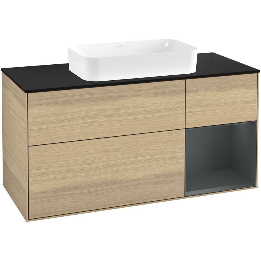 Wastafelonderkast Finion 1200x603x501mm Oak Veneer F712HGPC