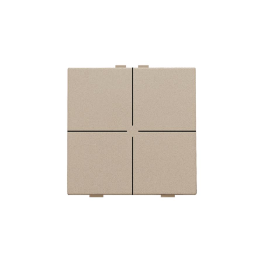 4-voudig drukknop Home Control champagne coated