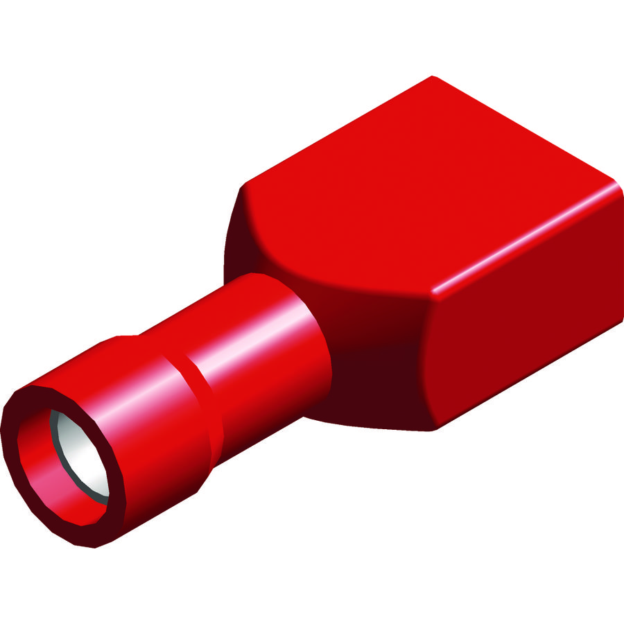 DoosA 100st. Vlakstekershuls geis. rood 0,5-1,5mm² 4,8-0,5