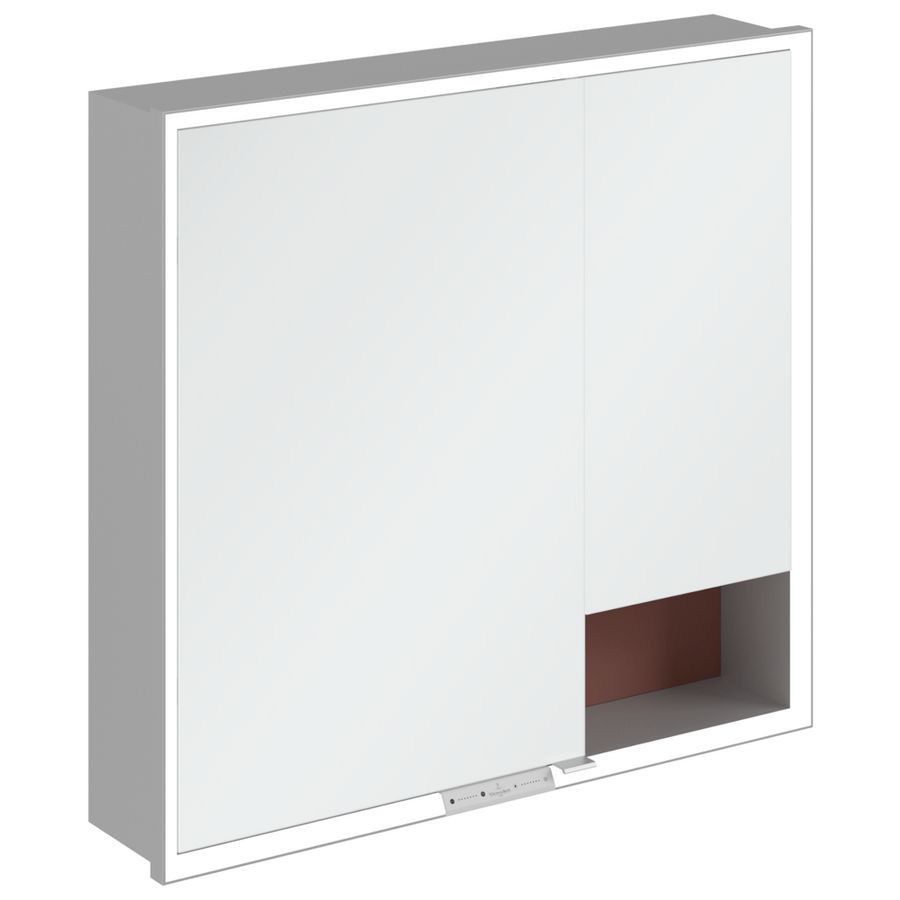 Inbouw-spiegelkast My View+ 800x750x168mm Wine Red