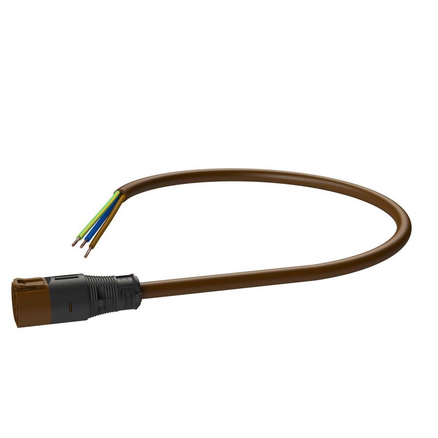 Patchkabel Male-open 0,3m 3x1,5 bruin Eca VVE=75