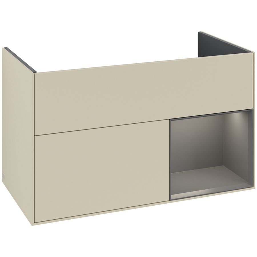Wastafelonderkast Finion 996x591x498mm S.Grey Matt Lacquer F040GKHJ