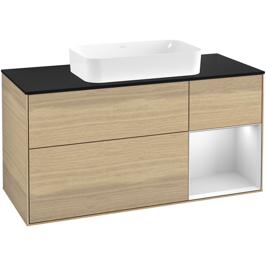 Wastafelonderkast Finion 1200x603x501mm Oak Veneer F712MTPC