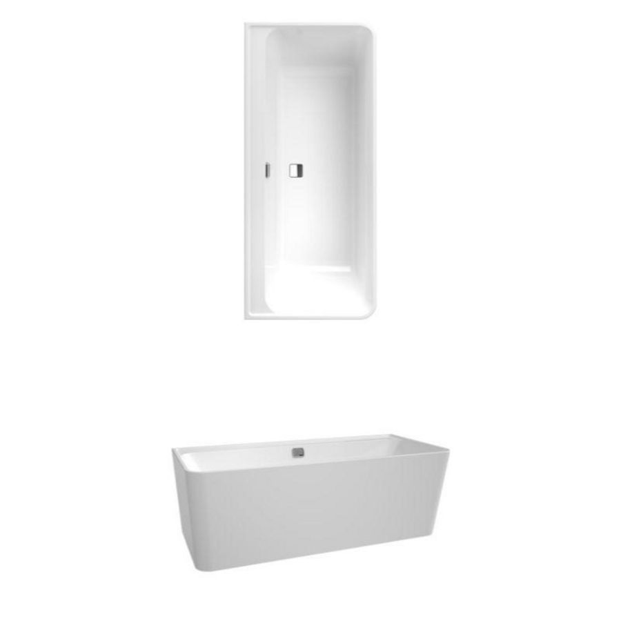 Ligbad Collaro wandm. naadloos Black Matt UBA180COR9CS00VN01