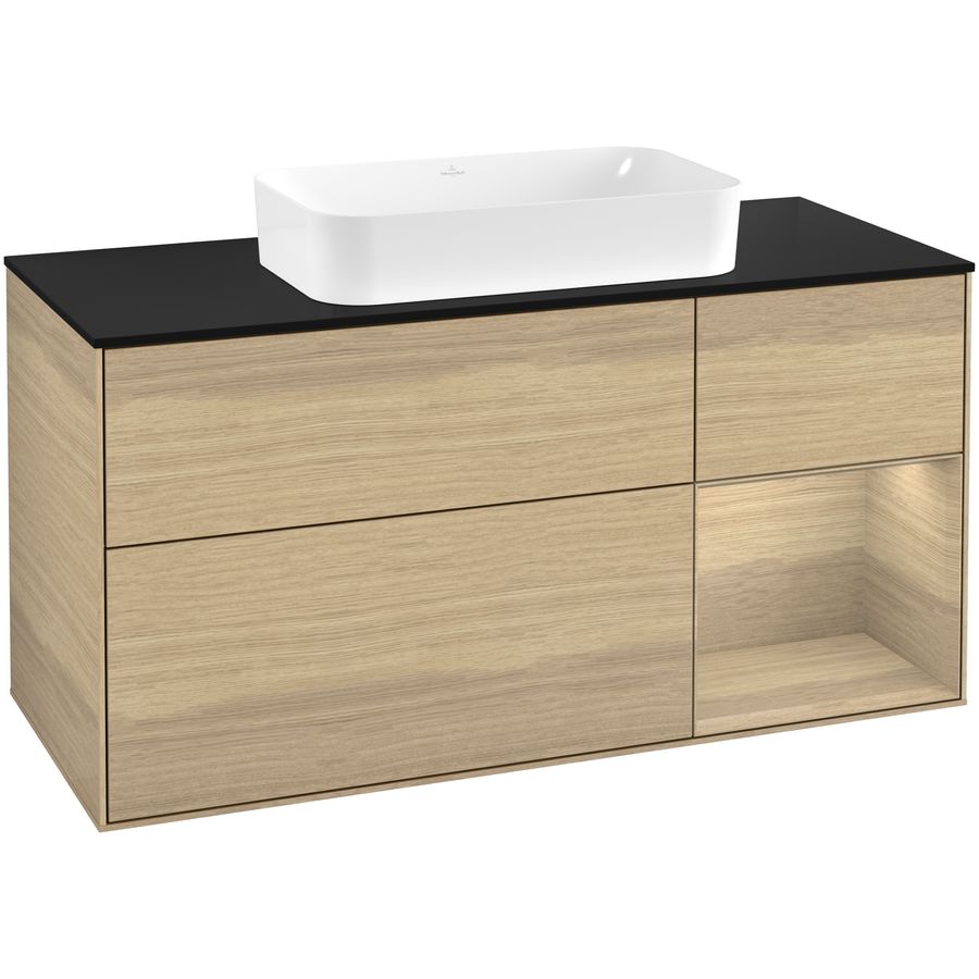 Wastafelonderkast Finion 1200x603x501mm Oak Veneer F712PCPC