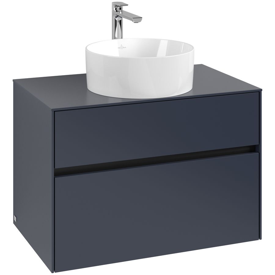 Wastafelonderkast Collaro 800x548x500mm Marine Blue C03700VQ